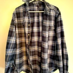Gap blue plaid button down